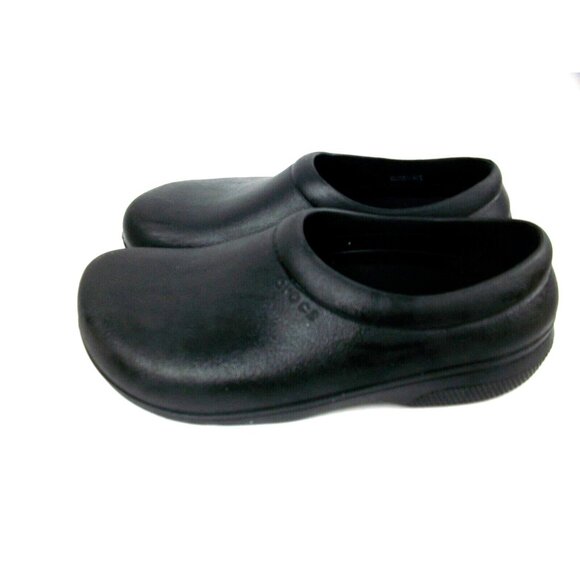 CROCS On The Clock Work Slip On Men's 8 Womens 10 Shoes Black. GREAT CONDITION! - Picture 3 of 6